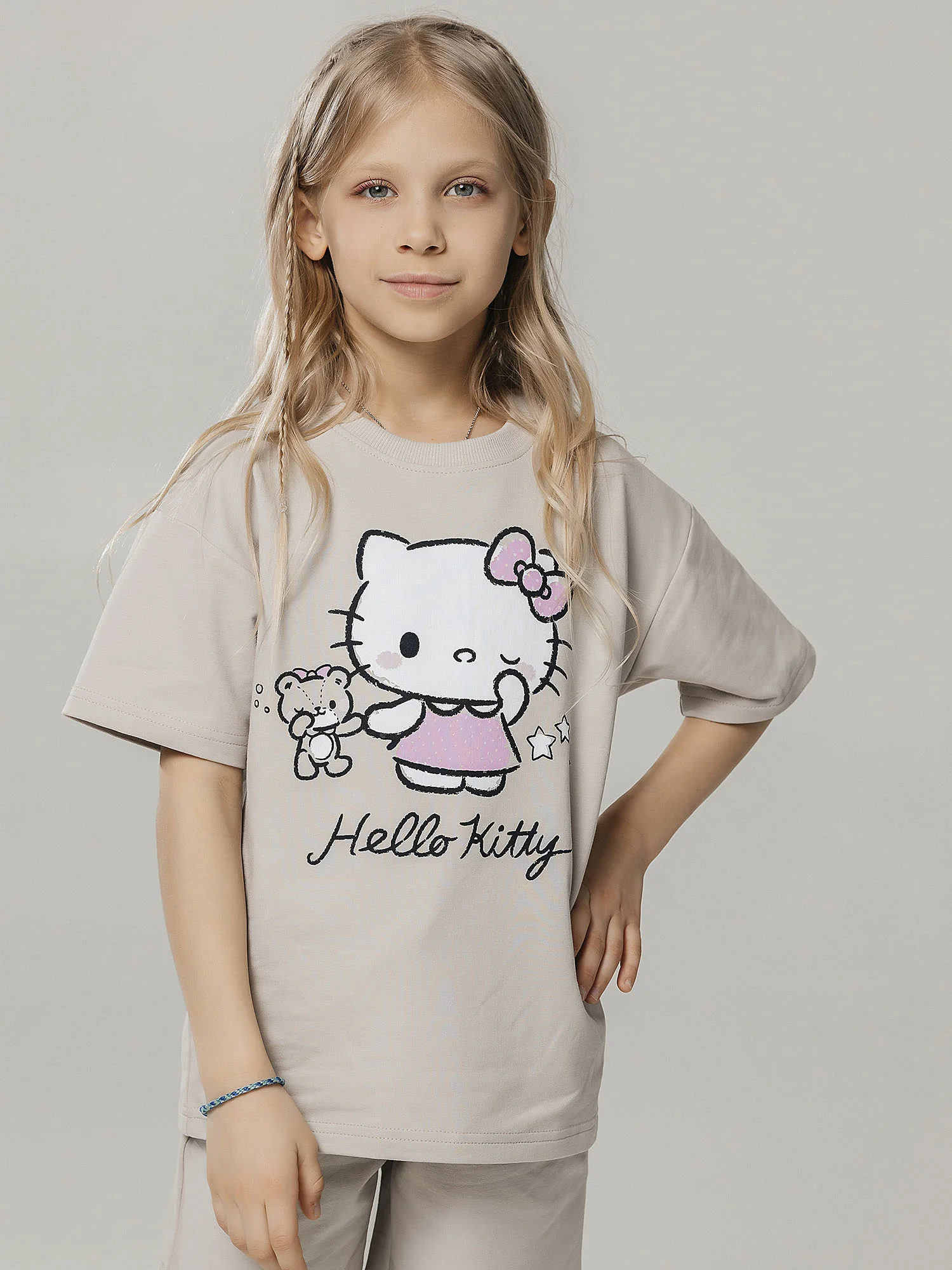 Комплект для девочки(футболка и шорты) (089_ЛС26)