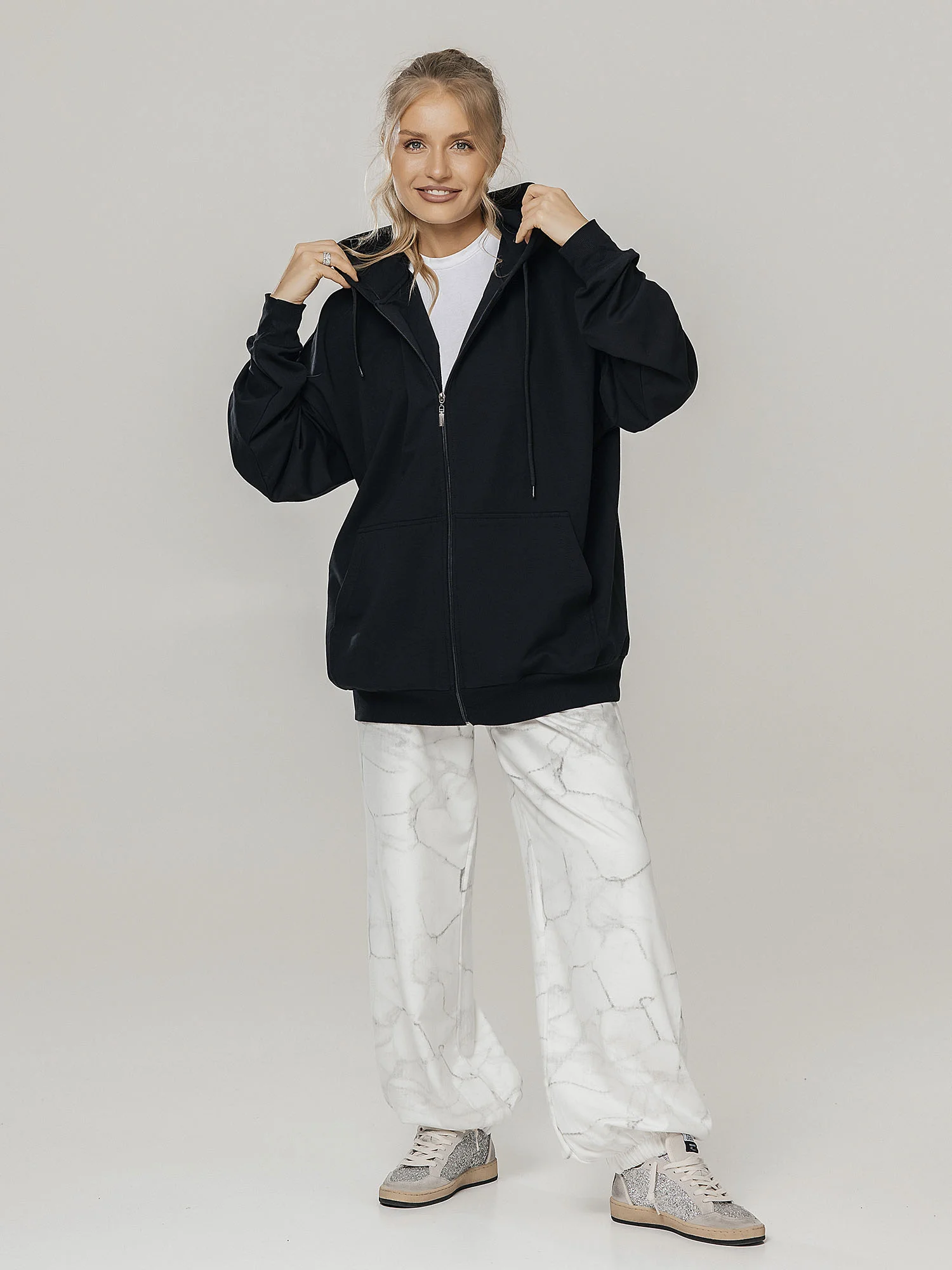 Худи на молнии (пуловер) унисекс (023_ЛП26)