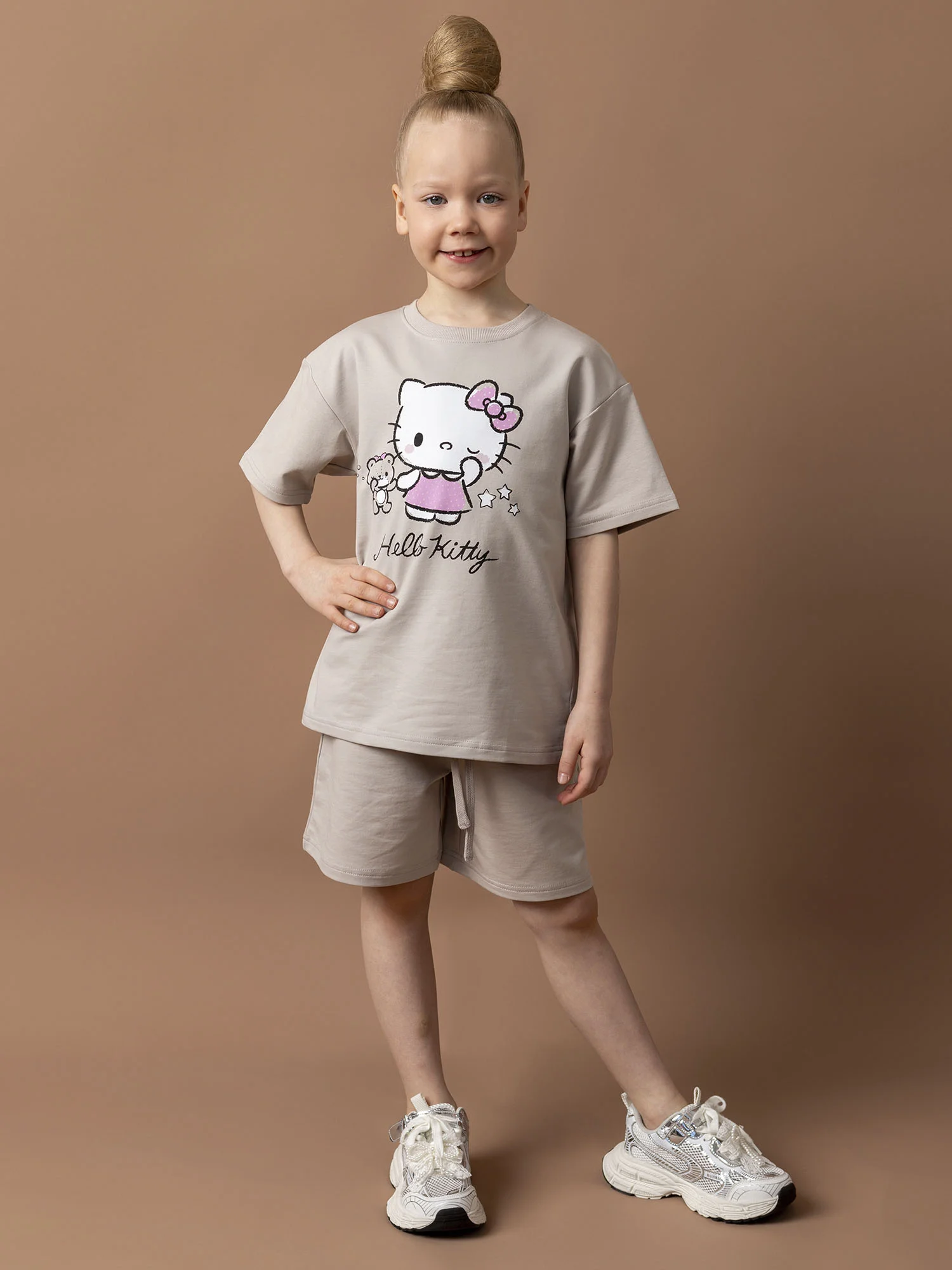 Комплект для девочки(футболка и шорты) (087_ЛС26)