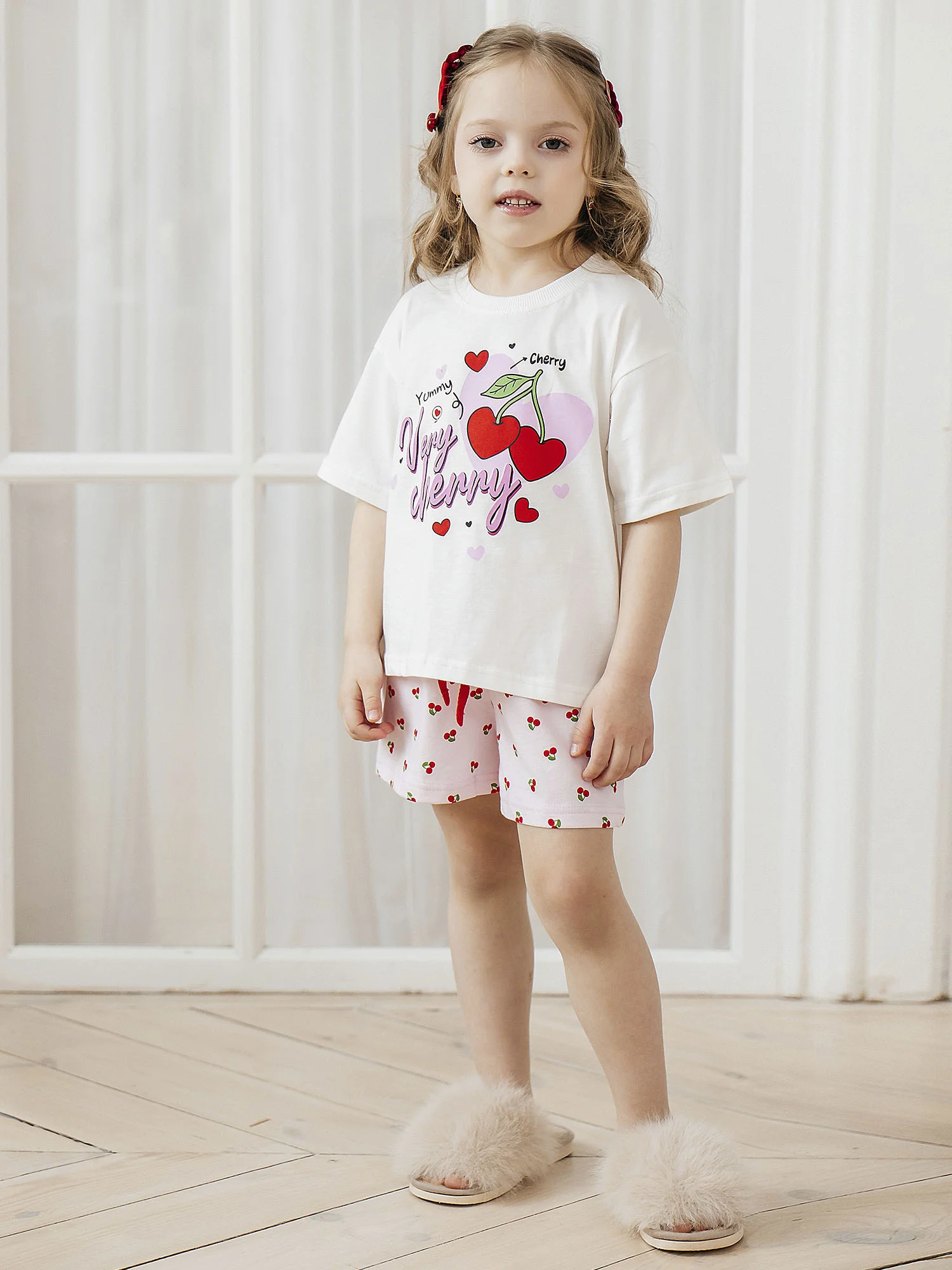 Комплект для девочки (футболка и шорты)(FBP_051)