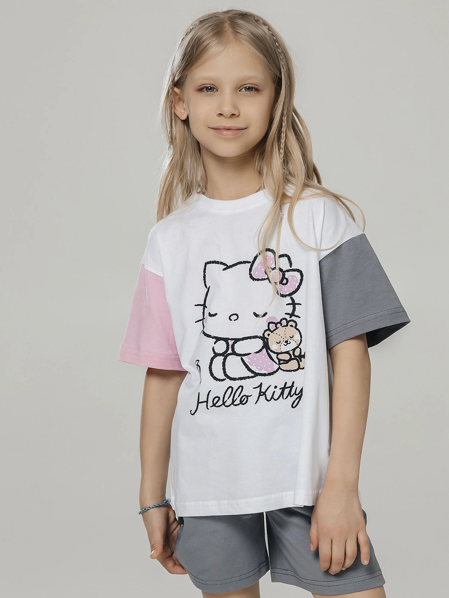 Комплект для девочки(футболка и шорты) (087_ЛС26)