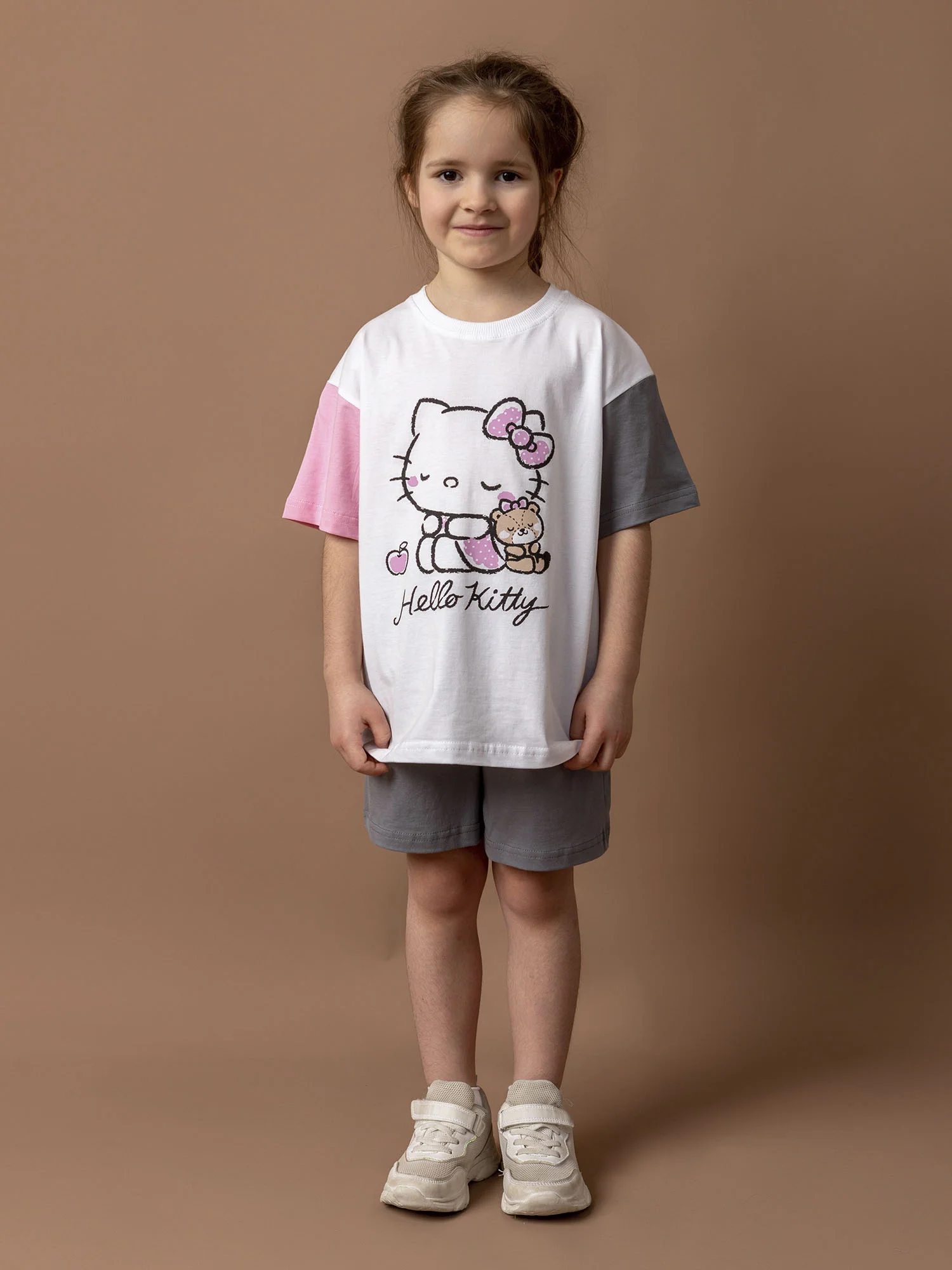 Комплект для девочки(футболка и шорты) (087_ЛС26)