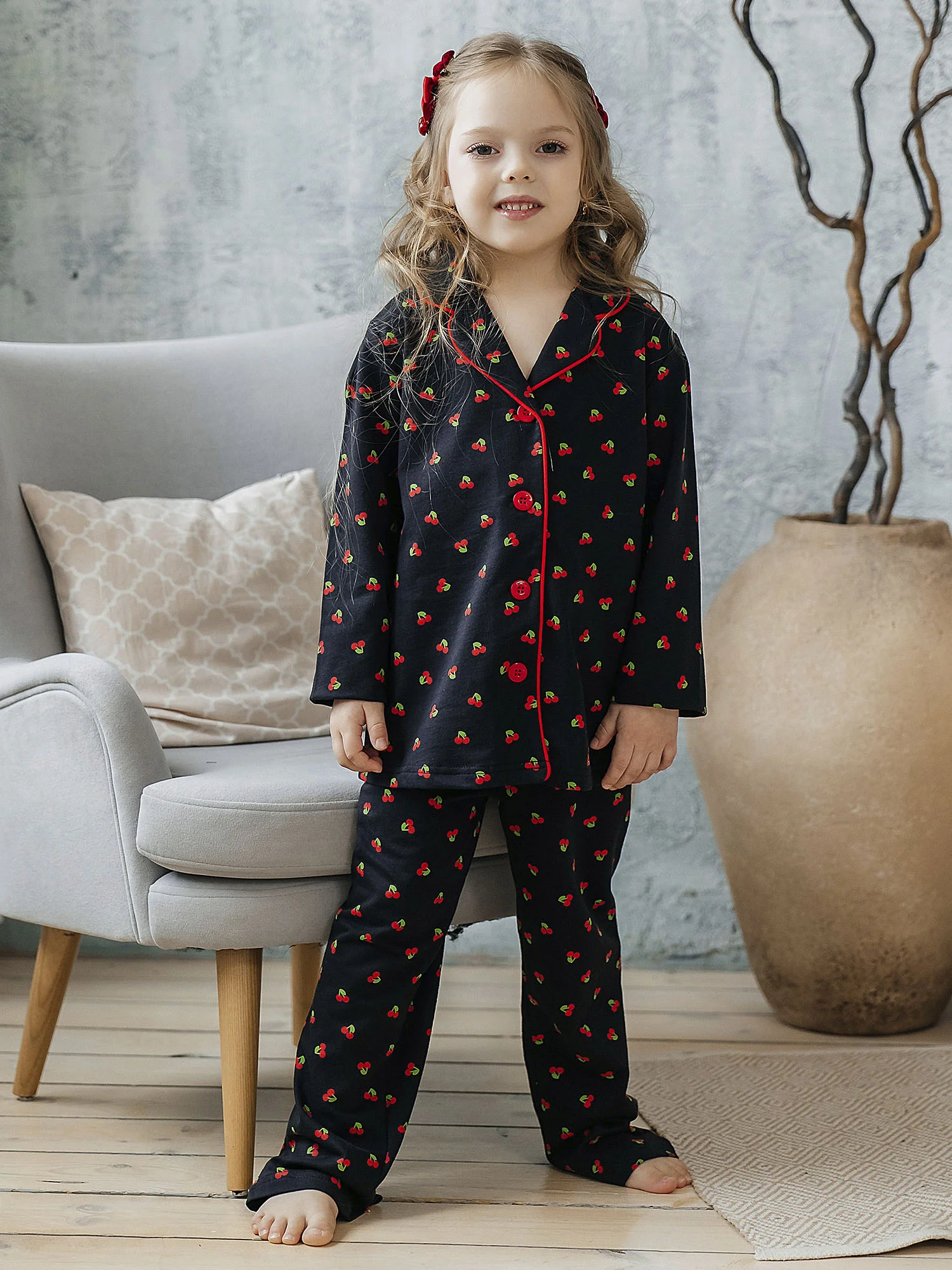 Комплект для девочки(футболка дл.рукав и брюки) (FBP_054)