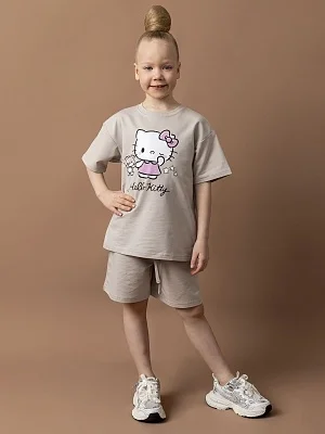 Комплект для девочки(футболка и шорты) (087_ЛС26)