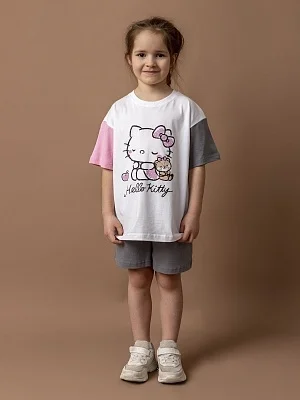 Комплект для девочки(футболка и шорты) (087_ЛС26)