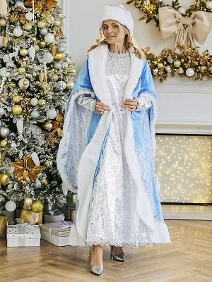 Костюм Снегурочка премиум взрослая (3007 к-18)