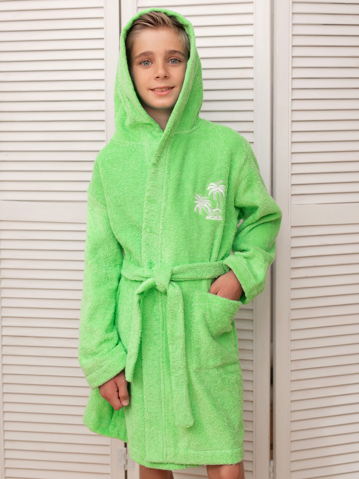 Халат двухсторонняя махра для мальчика (01430_BAT)