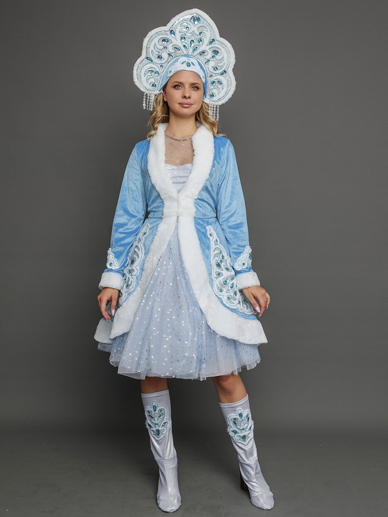 Костюм Снегурочка Боярская (3025 к-22)