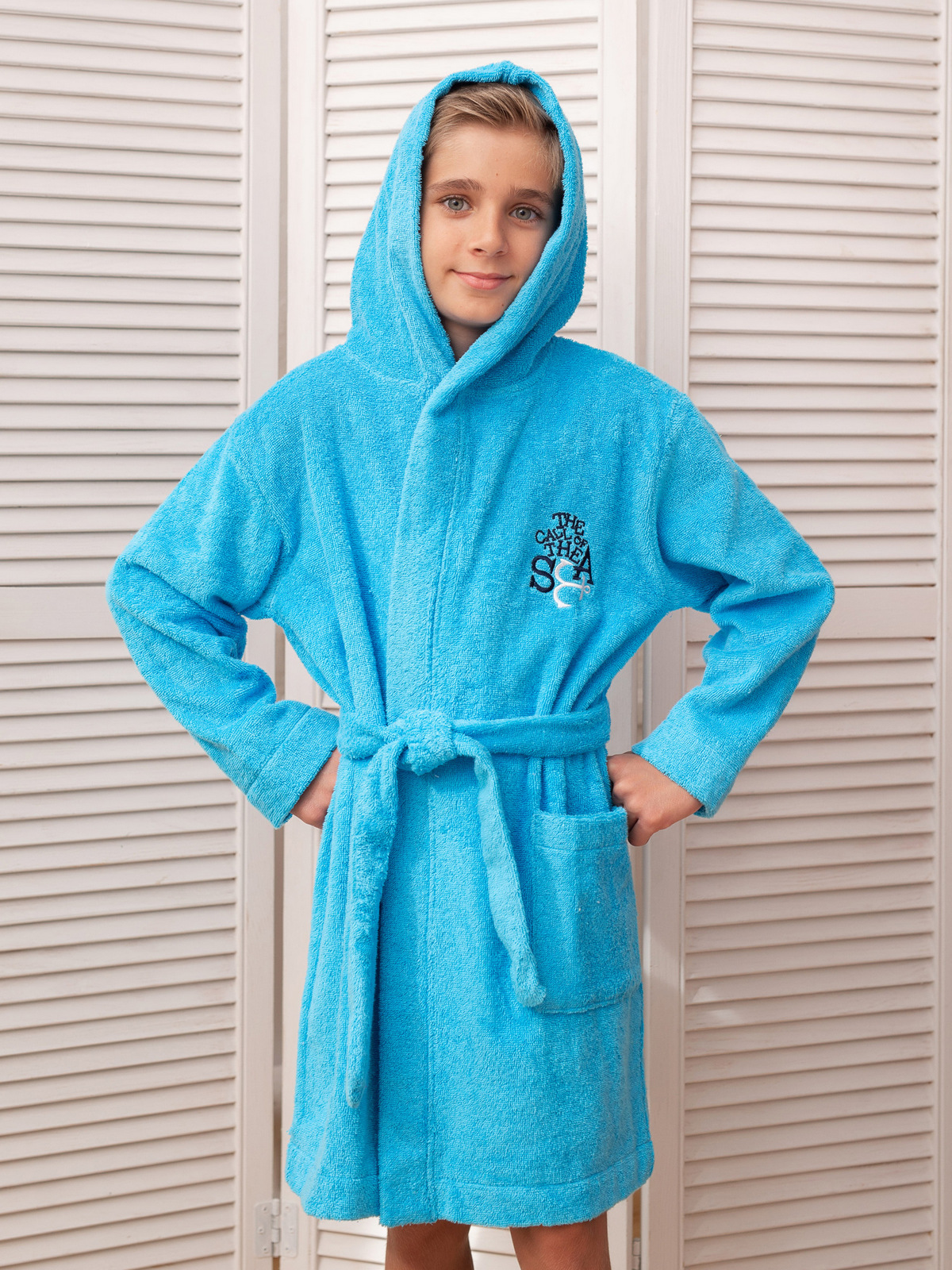 Халат двухсторонняя махра для мальчика (01451_BAT)