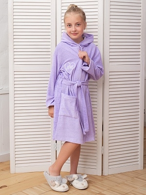 Халат односторонняя махра с начесом для девочки (01352_BAT)