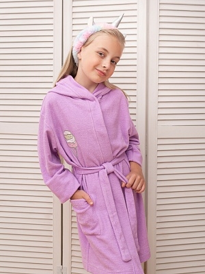 Халат односторонняя махра с начесом для девочки (01406_BAT)