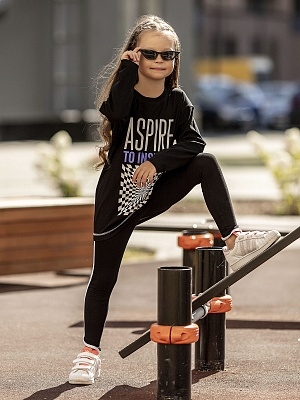 Футболка для девочки длинный рукав (025_ОС22)