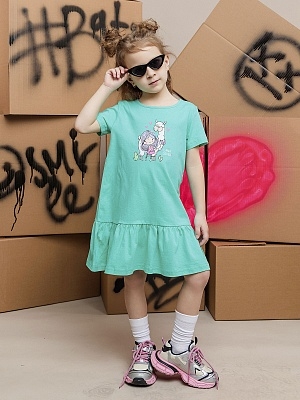 Платье с коротким рукавом для девочки (042_БК25)