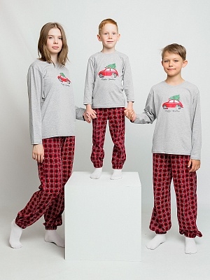 Пижама футболка с длинным рукавом и брюки (025_ОП24)