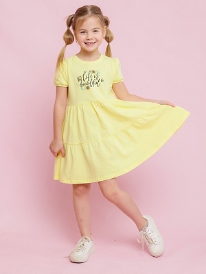 Платье с коротким рукавом для девочки (0054_ЛС24)