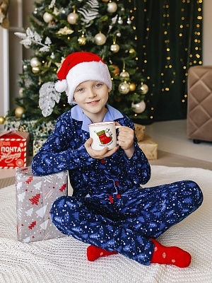 Пижама футболка с длинным рукавом и брюки (0030_НК)