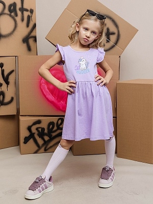 Платье с коротким рукавом для девочки (046_БК25)