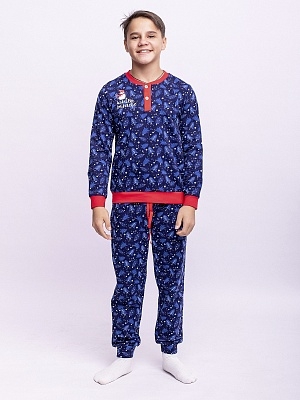 Пижама футболка с длинным рукавом и брюки (0033_НК)