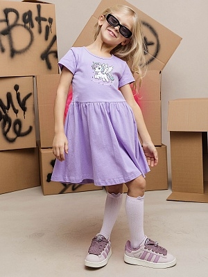 Платье для девочки с коротким рукавом (031_БК25)