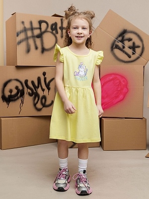 Платье с коротким рукавом для девочки (048_БК25)