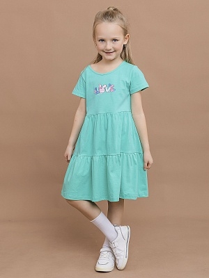 Платье с коротким рукавом для девочки (039_БК25)